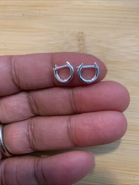 New Sterling Silver Huggie Hoop Earrings